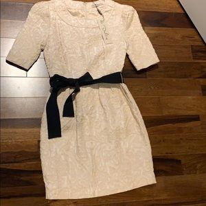 XS creme dress fully lined